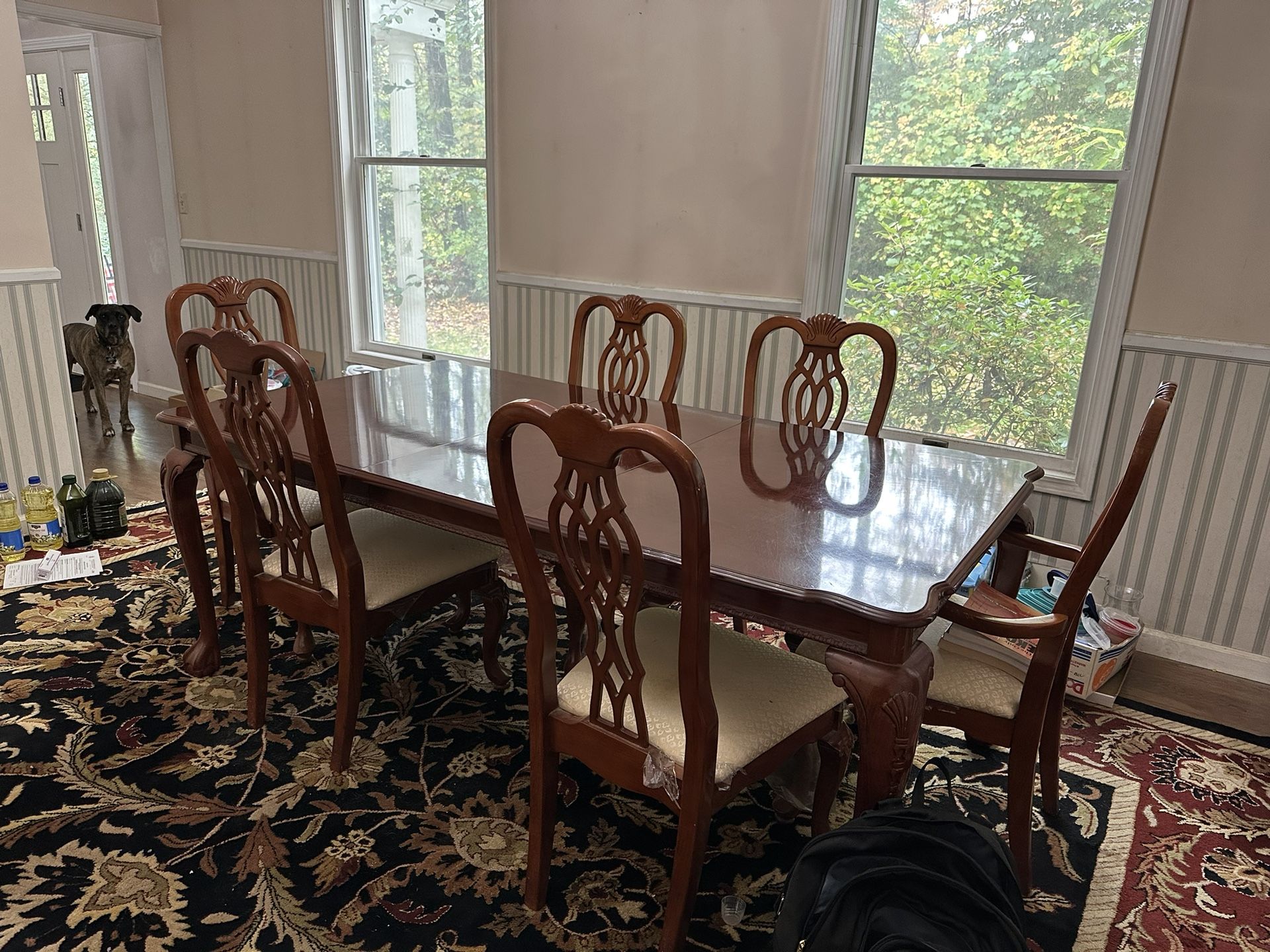 Mahogany Maple Dining Room Table