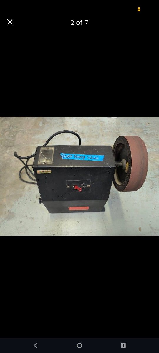 Lortone Scott-Murray Censpan 8" Expanding Rubber Drum Lapidary Polishing Wheel W/ MOTOR Vitage drum