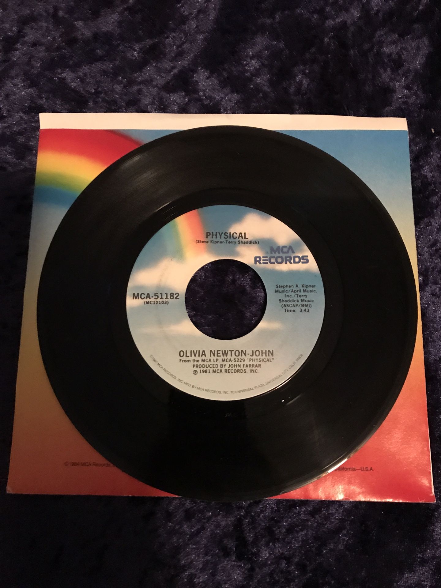 Olivia Newton-John - Physical / The Promise - 45RPM 1st US Press 1981 7"
