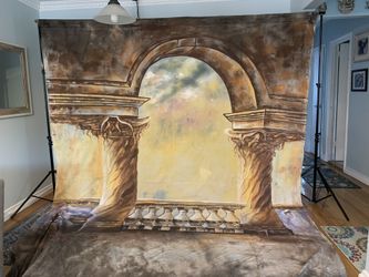 3 left Muslin backdrop great for weddings, parties and much more