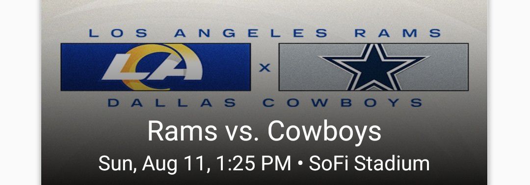Rams VS Cowboys