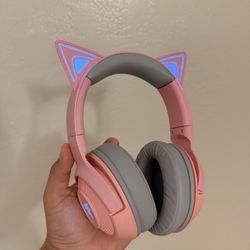 Razer Kraken Kitty Headset – Pink RGB Cat Ear Gaming Headphones