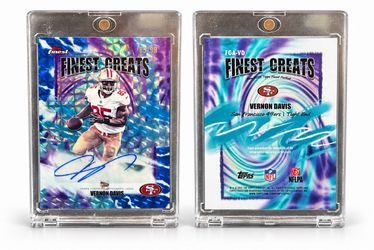 2025 Topps Finest Vernon Davis Finest Greats Auto Blue Geometric /99 49ers