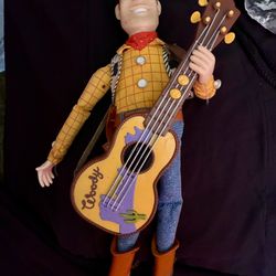 Toy Story Woody the Cowboy with Guitar Doll - Strummin Singing Woody Doll 1999 - Toy Story 2