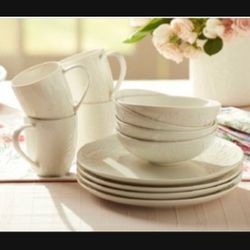 Vajilla Blanca De 12 Piecas