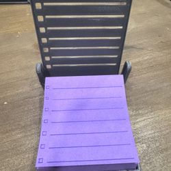 3D Printed Sticky Note Holder With Line Stencil