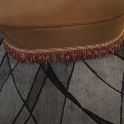 Nice Velvet  Ottoman With Fringe 