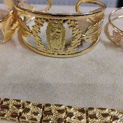 GOLPATED 14K BRASALETS,CHAPA DE ORO