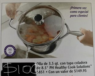 Olla 3.5 Qt con tapa coladora de Princess House