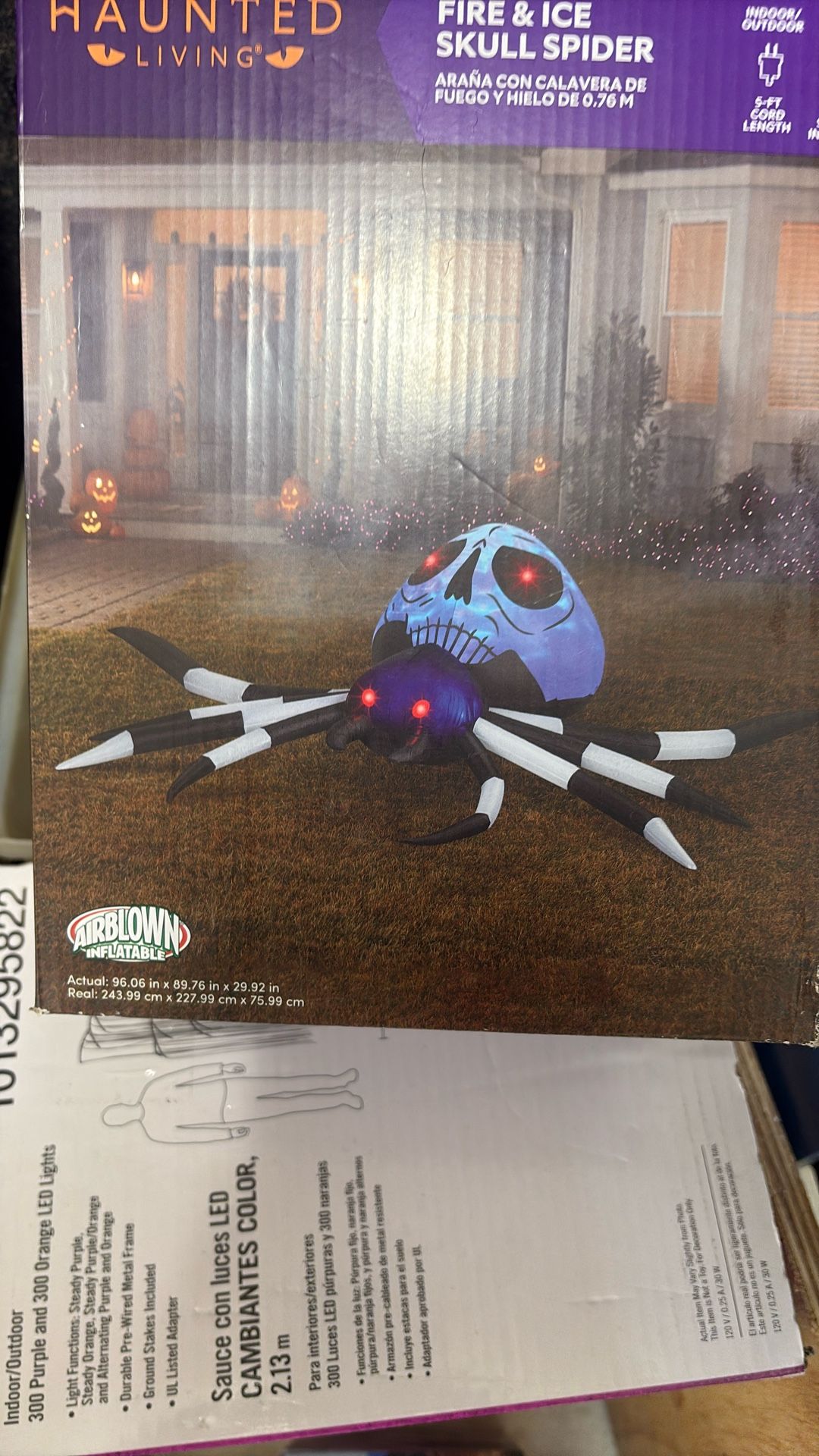 Fire and ice skull spider 2.5 feet