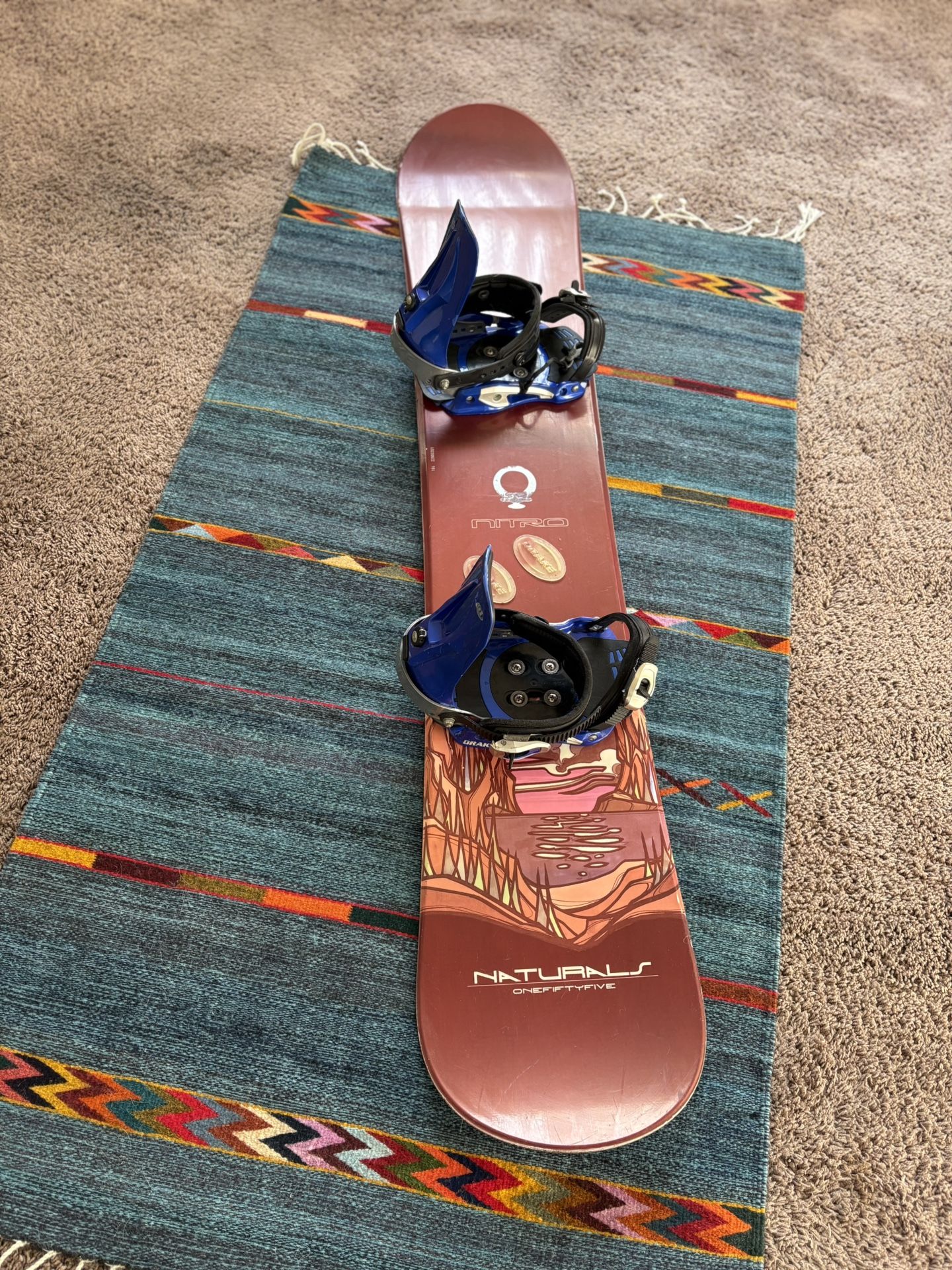 Nitro Natural Snowboard With Drake F60 Bindings 155