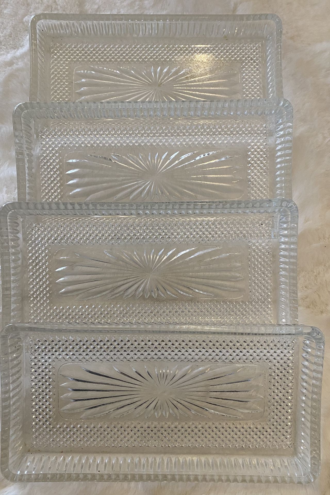 Mid century cut glass crystal 7x 3.5