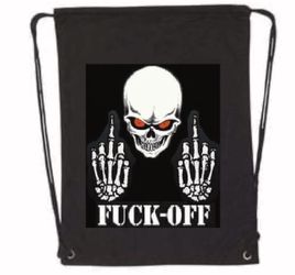 Fuck Off Drawstring Bookbag