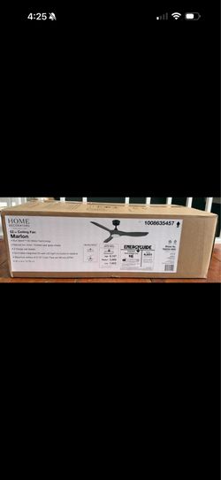Home Decorators Marlon 52 in. LED Natural Iron Ceiling Fan Greige Oak Blades