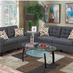 BRAND NEW 2PC SOFA AND LOVESEAT WITH ACCENT PILLOWS INCLUDED $549