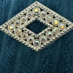 WMCA Metal AB rhinestone Brooch 