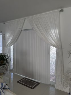 White Vertical Blinds.