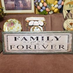 Galvanized Steel Family is a Gift Wall Hanging