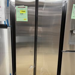 Samsung Bespoke 36 in. 28 cu. ft. Standard Depth Side by Side Refrigerator in Stainless Steel with Beverage Center