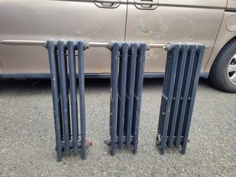 3 Cast Iron Radiator 5"×7"×25"