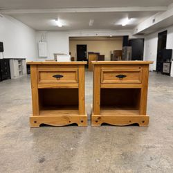 Price for Both - 2 Rustic Wood Nightstands / Nightstand Set / End Tables / Side Tables  