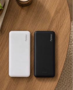 Miady 10000mah portable power pack black and white 2 count