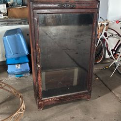 Antique walnut bookcase