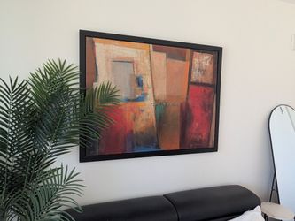Large Framed Abstract Canvas Wall Art – Statement Piece