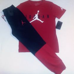 Jordan Boys Youth 2pc Jogger Bottoms & Tee Set 
