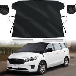 NEW Windshield Cover for Ice and Snow for Minivan SUV Sedan Car Vehicle Accessories 2 Layers All Weather Snow Ice Cover Winter Sag-Proof Frost Protect