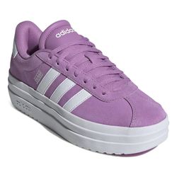 New adidas Women's VL Court Bold Platform purple white sz 9