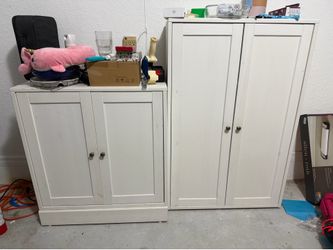 IKEA HAVSTA White Storage Cabinets – Set of 2