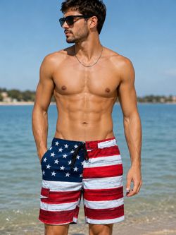Men’s American Flag Board Shorts 🇺🇸 – FREE