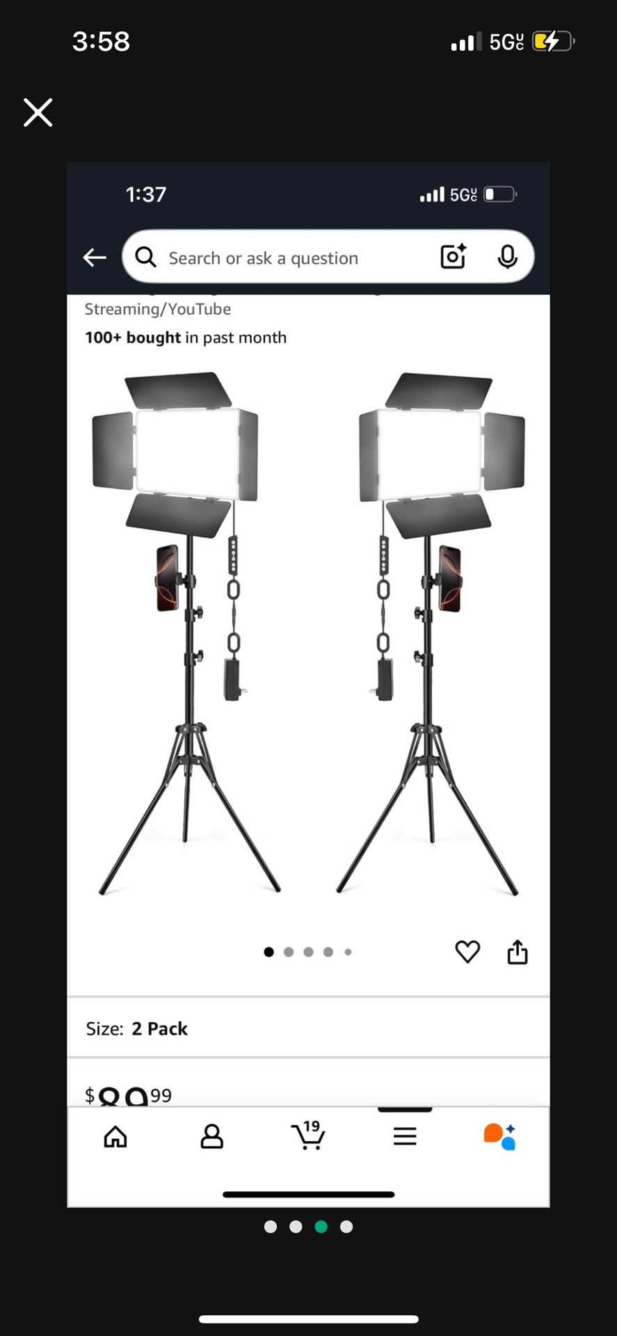 2 Video Photography Studio Lights 