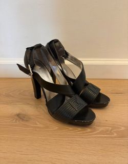 Calvin Klein Black Block Sandals