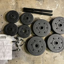 Gold's Gym 40 lbs Vinyl Dumbbell Weightlifting Set-Like new