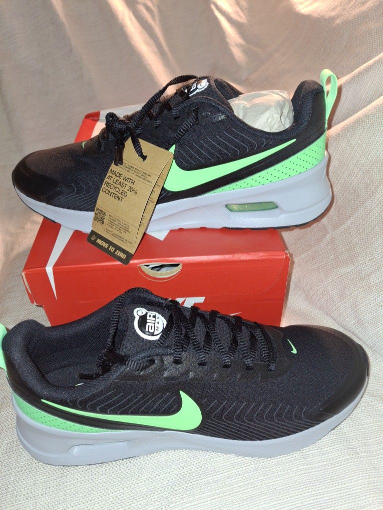 Nike Air Max Nuaxis Men's Size 13 Black/Green Strike-Anthracite HV5754 010