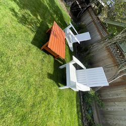 Adirondack Chairs, And Table