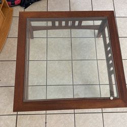 Hard Wood Thick Glass Quality Coffee Table