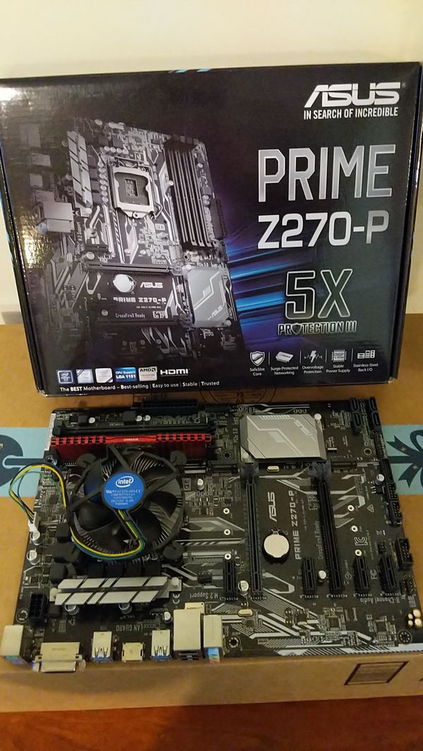ASUS Intel LGA 1151 socket Motherboard, CPU, 4GB DDR4 RAM Bundle for