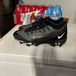 Black/Grey Nike Vapor Edge Football Cleats