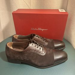 Salvatore Ferragamo Men's Brown Leather Shoes