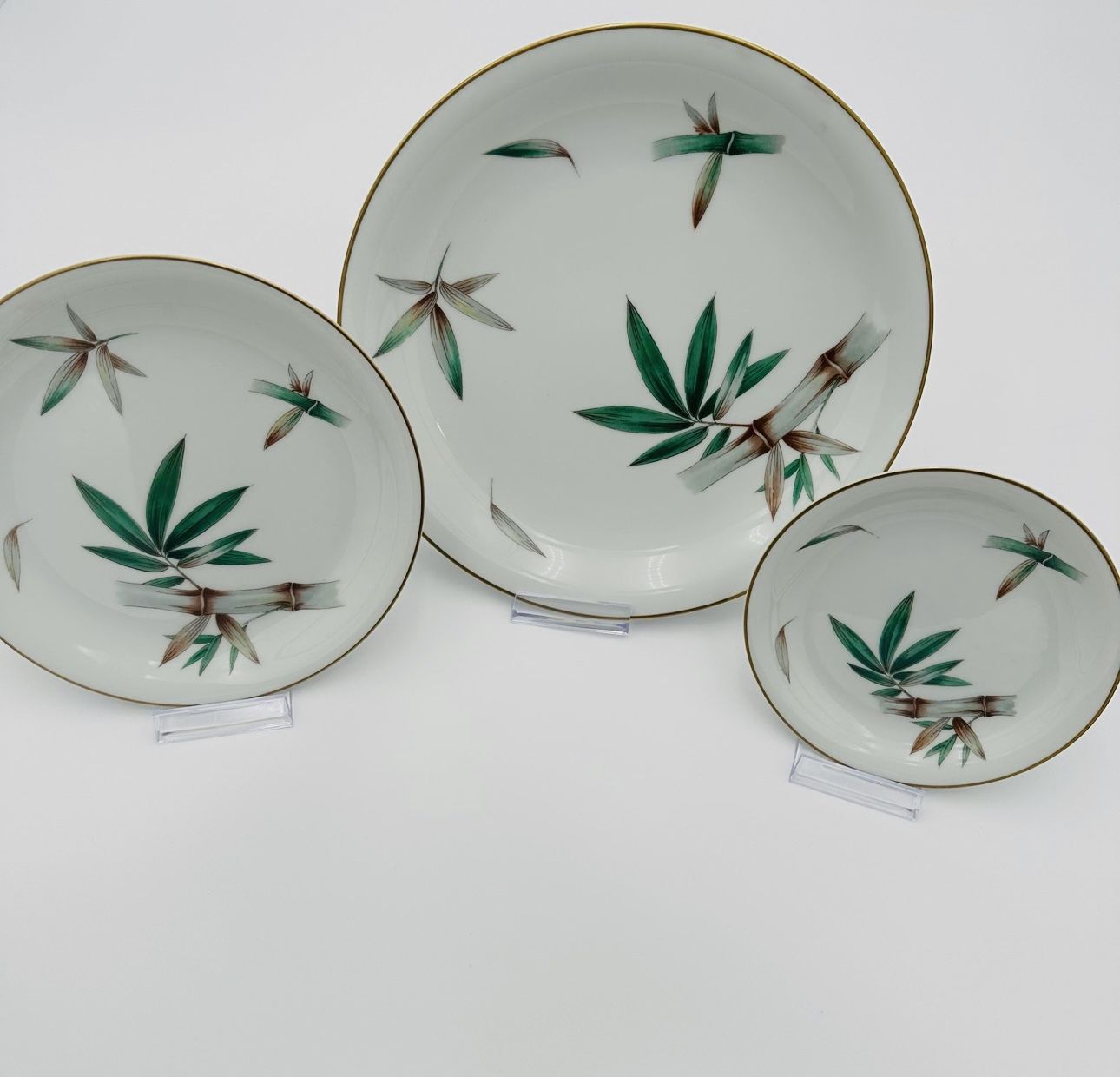 Noritake Vintage 1950s China Set Bamboo Design Set Of 11 Vintage Plates