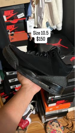 Jordan 3 black cat size 10.5