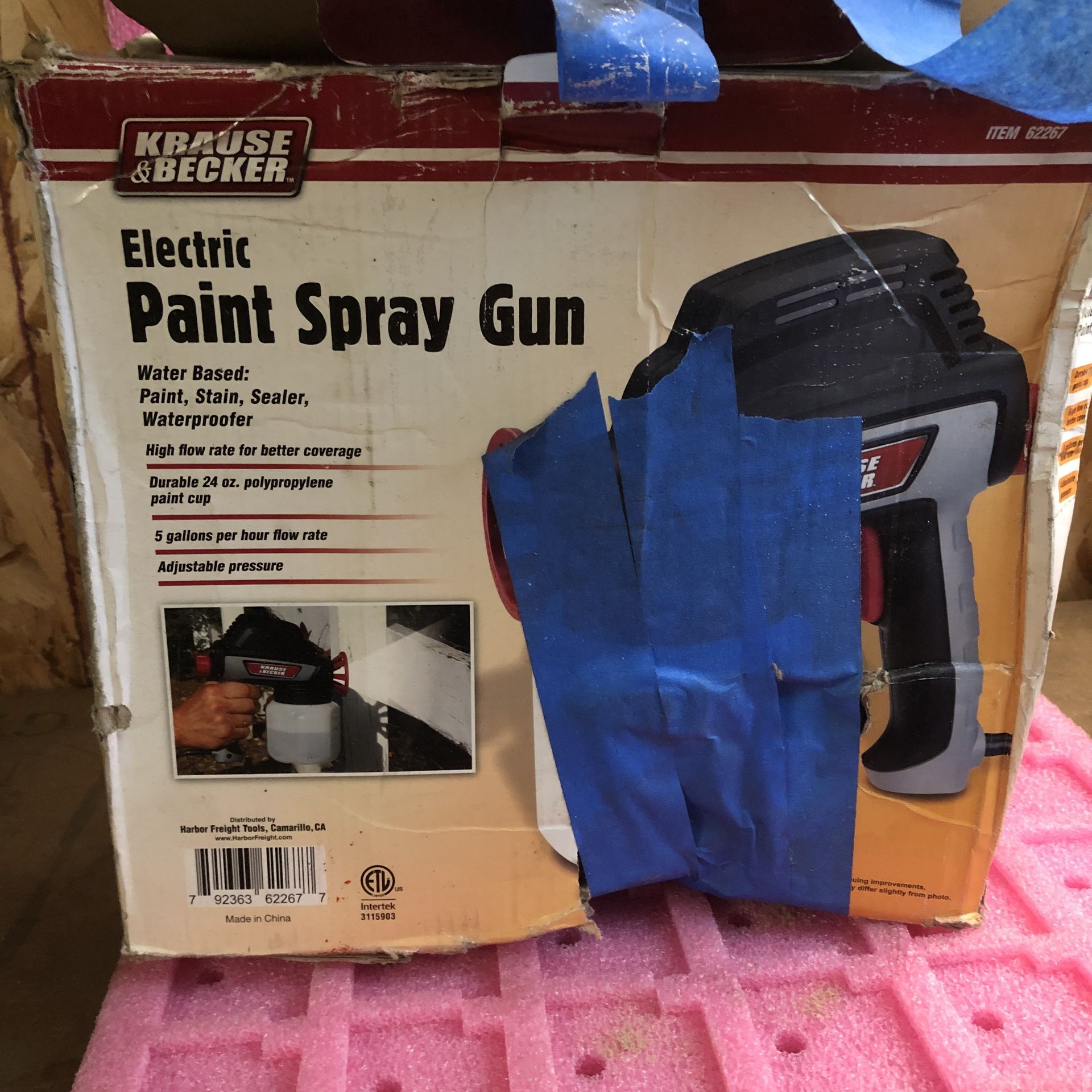 Krause & Becker 5 GPH Electric Paint Spray Gun With Durable 24 Oz