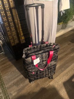 Pretty Simple Quilted Rolling Tote Bag brand new