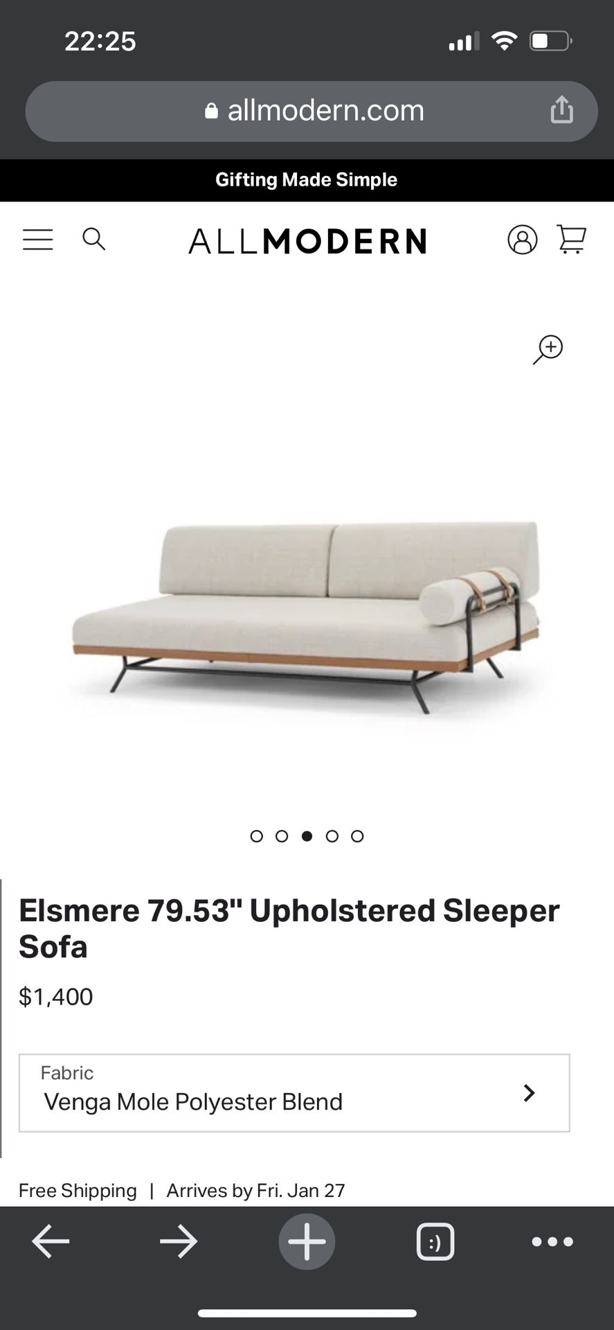 Elsmere Upholstered Sleeper Sofa All Modern