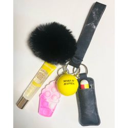 Anti-Anxiety Keychain, Black and Yellow