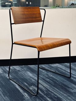 Wood Stacking Chair with Wire Frame