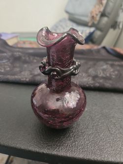 Vintage Amethyst Crackle Glass